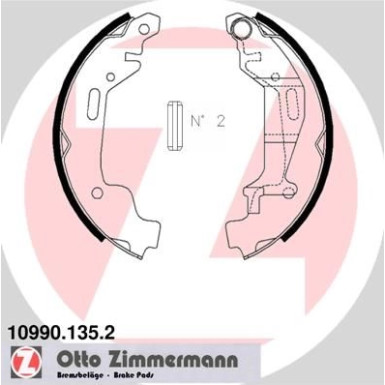 Zimmermann Bremsbackensatz 10990.135.2 Zimmermann Bremsbackensatz 10990.135.2