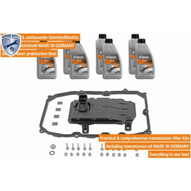 VAICO V10-3222 Ölwechselkit für Automatikgetriebe mit Dichtung, mit Ölmenge für Standardölwechsel, mit Dichtring, EXPERT KITS + VAICO V10-3222 Ölwechselkit für Automatikgetriebe mit Dichtung, mit Ölmenge für Standardölwechsel, mit Dichtring, EXPERT KITS +