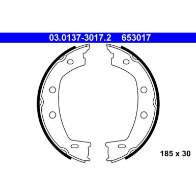 ATE Bremsbackensatz, Feststellbremse 03.0137-3017.2 ATE Bremsbackensatz, Feststellbremse 03.0137-3017.2