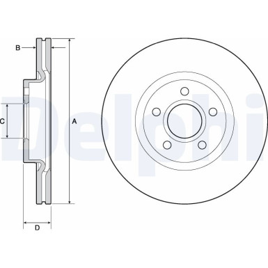 Delphi Bremsscheibe BG4676C Delphi Bremsscheibe BG4676C