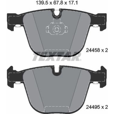 Textar Bremsbelagsatz, Scheibenbremse Q+ 2445801 Textar Bremsbelagsatz, Scheibenbremse Q+ 2445801