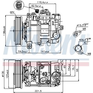 Nissens Kompressor, Klimaanlage FIRST FIT 89236