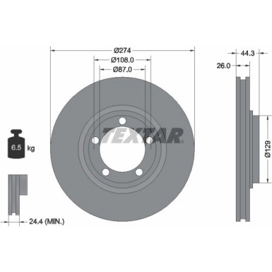 Textar Bremsscheibe 92221800