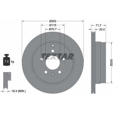 Textar Bremsscheibe PRO 92165503