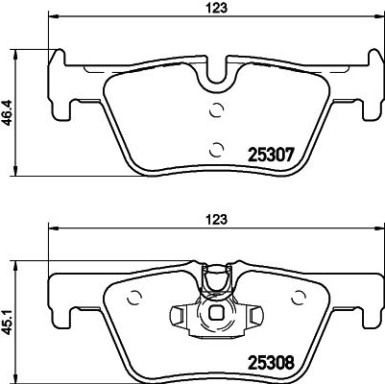 Hella Pagid Bremsbelagsatz, Scheibenbremse 8DB 355 019-971