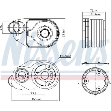 Nissens Ölkühler, Motoröl FIRST FIT 90932