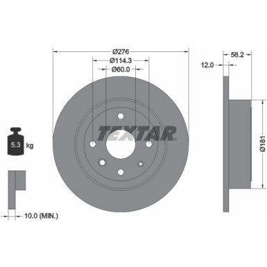 Textar Bremsscheibe PRO 92225103