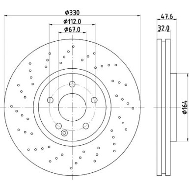 Bremsscheibe 8DD 355 128-151 Bremsscheibe 8DD 355 128-151
