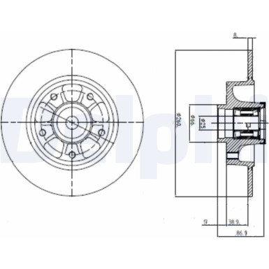 Delphi Bremsscheibe BG9112RS Delphi Bremsscheibe BG9112RS