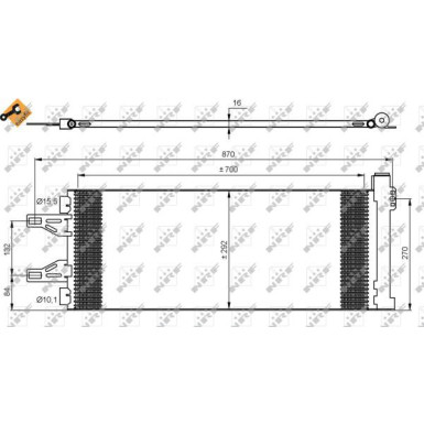 NRF Kondensator, Klimaanlage EASY FIT 35894 NRF Kondensator, Klimaanlage EASY FIT 35894