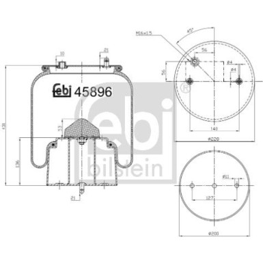 FEBI BILSTEIN 45896 Federbalg, Luftfederung