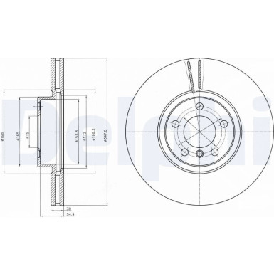 Delphi Bremsscheibe BG9063C Delphi Bremsscheibe BG9063C
