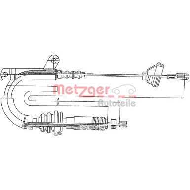 Metzger Seilzug, Feststellbremse 10.817