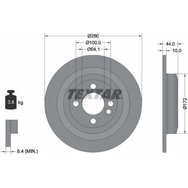Textar Bremsscheibe PRO 92234003