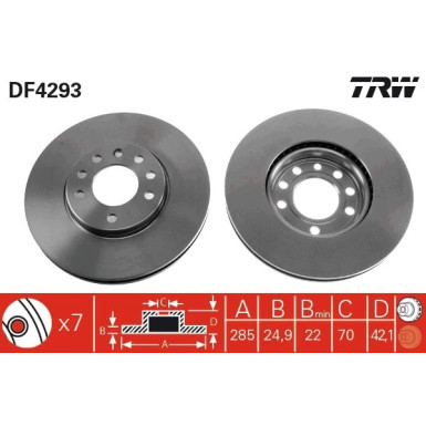 TRW Bremsscheibe DF4293 TRW Bremsscheibe DF4293