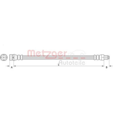 Metzger | Bremsschlauch | 4111335