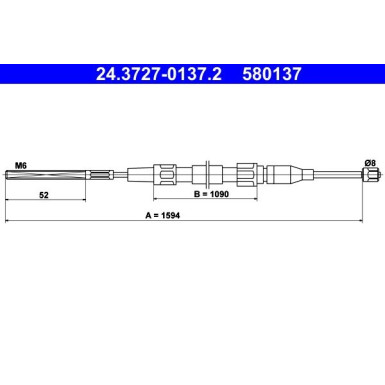 24.3727-0137.2 Seilzug, Feststellbremse 24.3727-0137.2 Seilzug, Feststellbremse