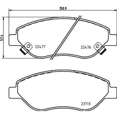 Hella | Bremsbelagsatz, Scheibenbremse | 8DB 355 025-631