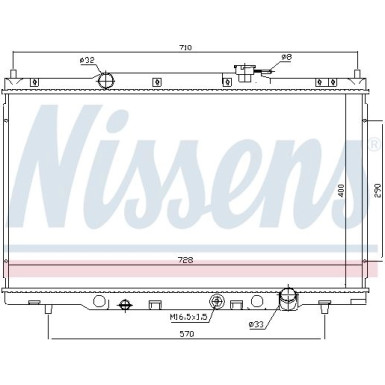Nissens | Kühler, Motorkühlung | 68103