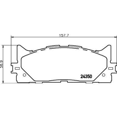 Hella | Bremsbelagsatz, Scheibenbremse | 8DB 355 012-401