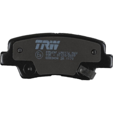 TRW Bremsbelagsatz, Scheibenbremse COTEC GDB3494