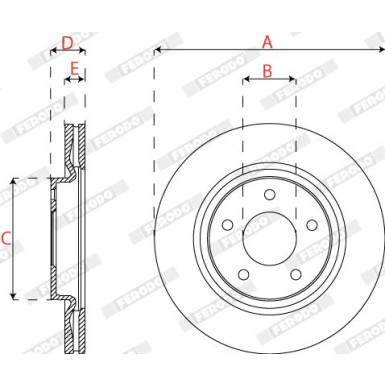 Ferodo | Bremsscheibe | DDF2099C Ferodo | Bremsscheibe | DDF2099C