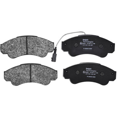 Delphi | Bremsbelagsatz, Scheibenbremse | LP1751