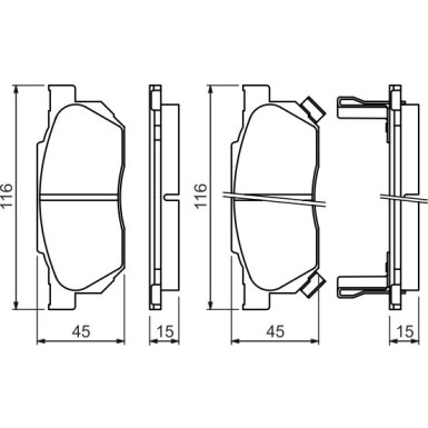 0 986 490 440 Bremsbelagsatz, Scheibenbremse 0 986 490 440 Bremsbelagsatz, Scheibenbremse