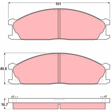GDB1017 Bremsbelagsatz, Scheibenbremse