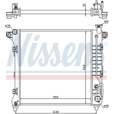 Nissens | Kühler, Motorkühlung | 60998