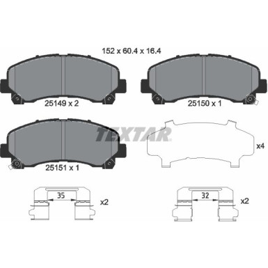 2514901 Bremsbelagsatz, Scheibenbremse