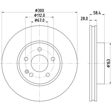 Hella | Bremsscheibe | 8DD 355 128-131