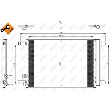35968 Kondensator, Klimaanlage EASY FIT
