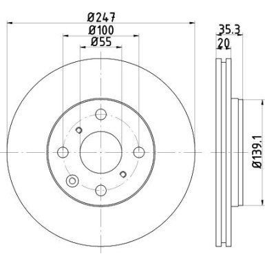Hella | Bremsscheibe | 8DD 355 112-311