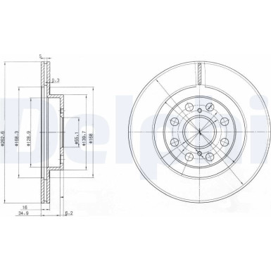 Delphi | Bremsscheibe | BG3825