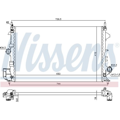 Nissens | Kühler, Motorkühlung | 630789