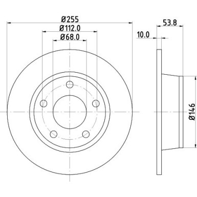 Hella | Bremsscheibe | 8DD 355 107-351