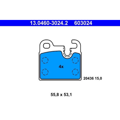 13.0460-3024.2 Bremsbelagsatz, Scheibenbremse