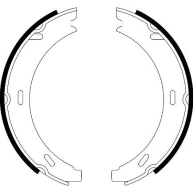 Hella | Bremsbackensatz, Feststellbremse | 8DA 355 050-551