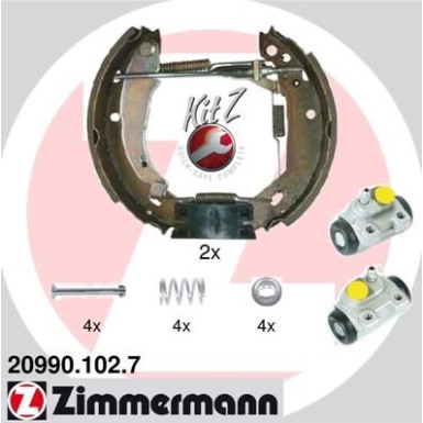 Zimmermann | Bremsbackensatz | 20990.102.7