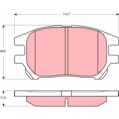 GDB3379 Bremsbelagsatz, Scheibenbremse