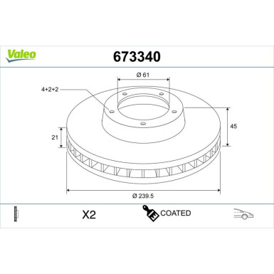 Valeo | Bremsscheibe | 673340