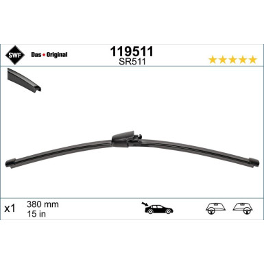 SWF Wischblatt Scheibenwischer DAS ORIGINAL REAR 119511