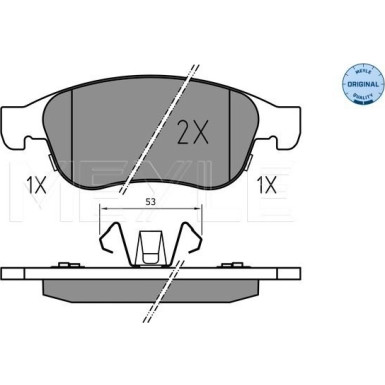 Meyle Bremsbelagsatz, Scheibenbremse MEYLE-ORIGINAL: True to OE 025 245 3819