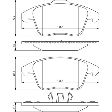 0 986 494 324 Bremsbelagsatz, Scheibenbremse