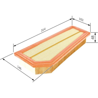 BOSCH F 026 400 134 Luftfilter BOSCH F 026 400 134 Luftfilter