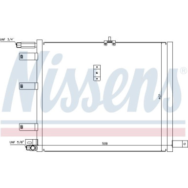 Nissens | Kondensator, Klimaanlage | 94300