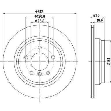 Hella Bremsscheibe PRO 8DD 355 106-791
