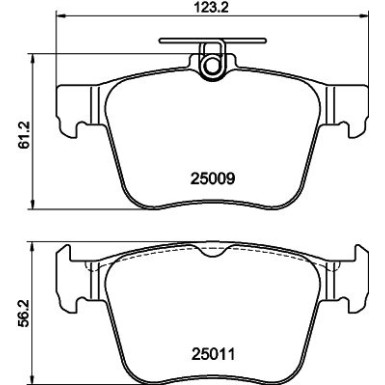 8DB 355 020-261 Bremsbelagsatz, Scheibenbremse