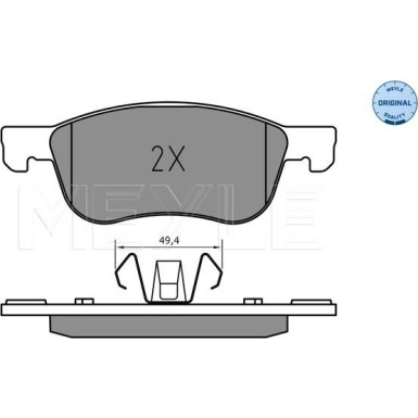 Meyle Bremsbelagsatz, Scheibenbremse MEYLE-ORIGINAL: True to OE 025 227 4816